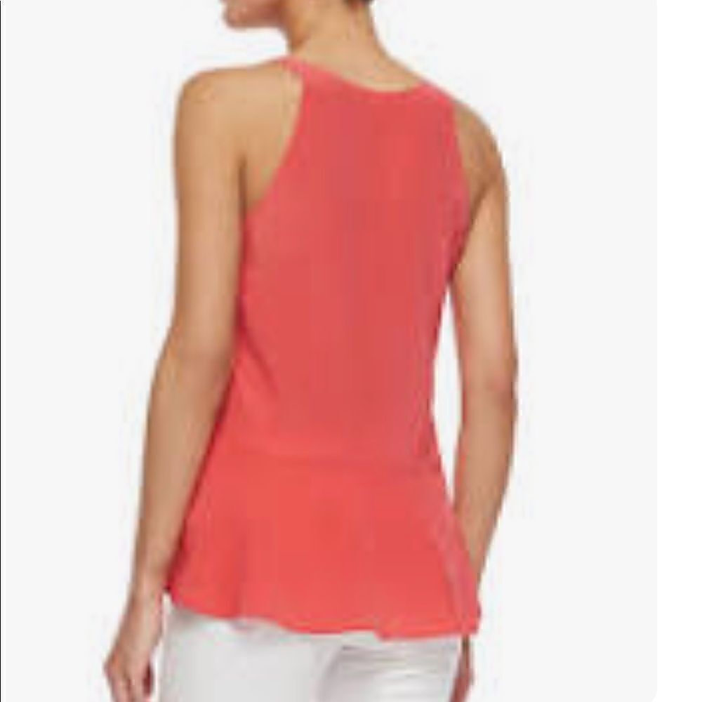 Rebecca Taylor Silk Ruffle Top, Lipstick Red Size 2